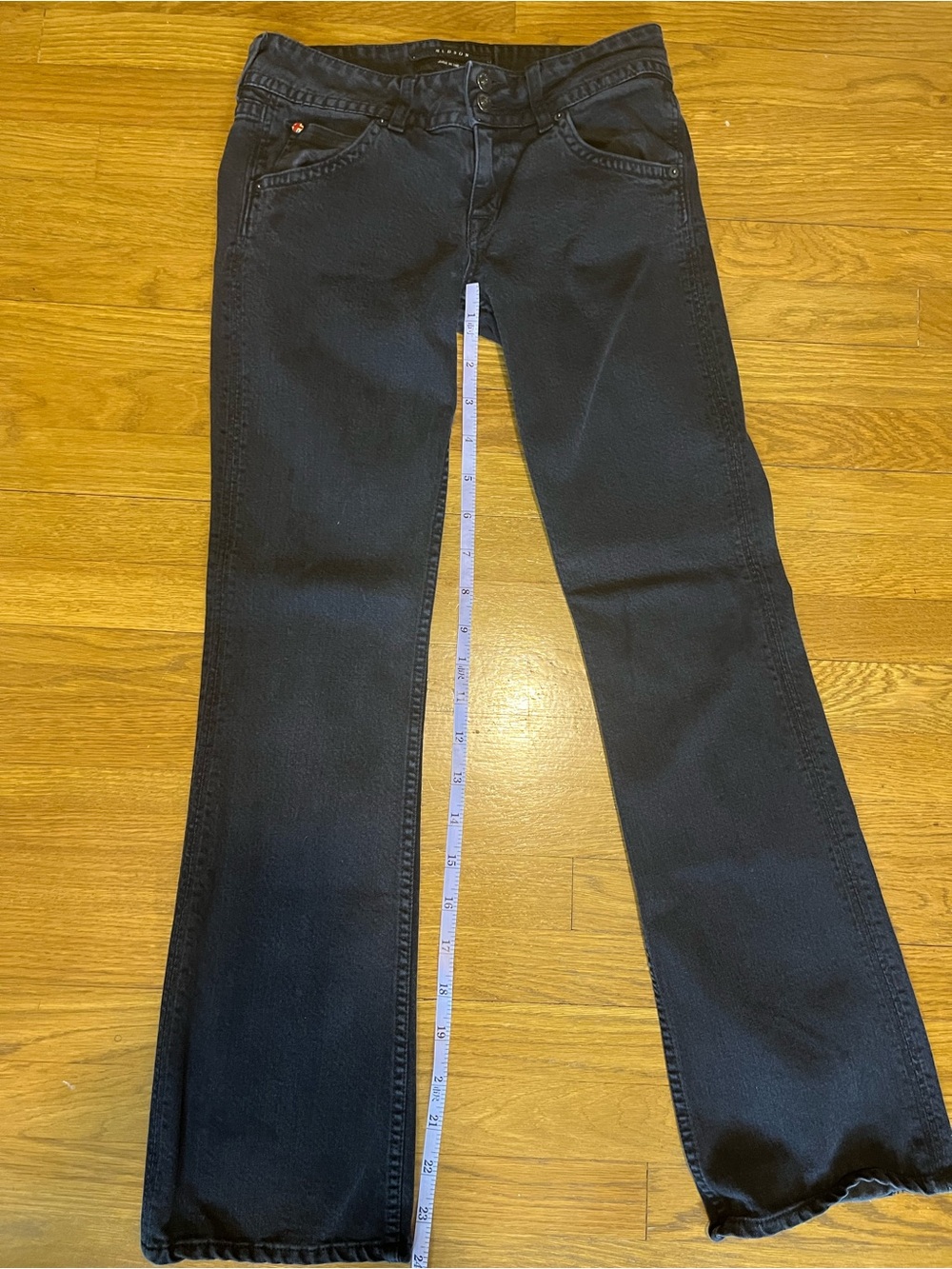 👖Hudson Jeans Black Flare Wide-Leg 👖 - Picture 2 of 5